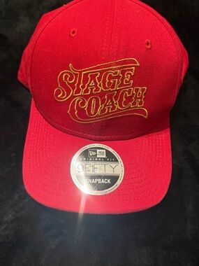 Stage Coach New Era Red and Black 9FIFTY Snapback Hat